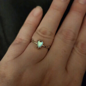 Adjustable ring moonstone elk antler 7 8